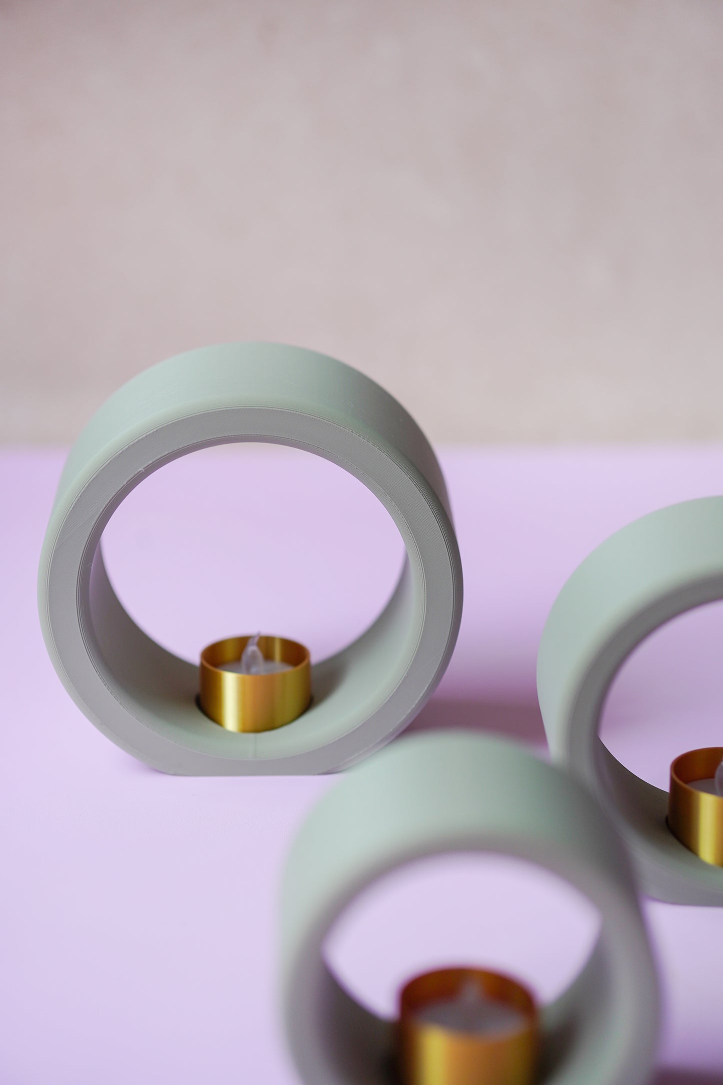 NYVA Halo – Minimalistischer Kerzenring Windlicht für LED-Teelichter | STL & 3MF Datei für den 3D-Druck