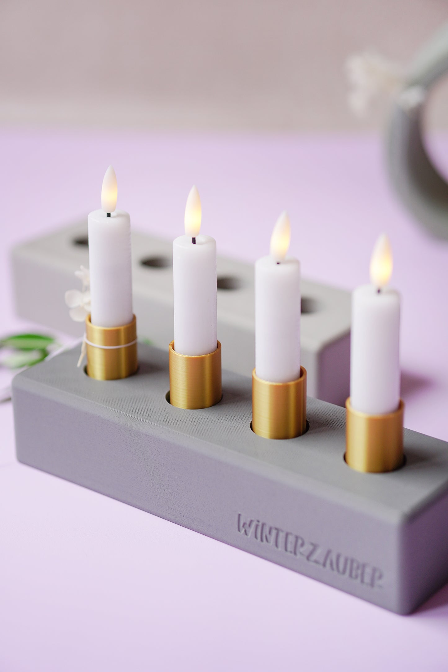 NYVA Line – Minimalistischer Adventskranz & Kerzenhalter | STL & 3MF Datei für den 3D-Druck