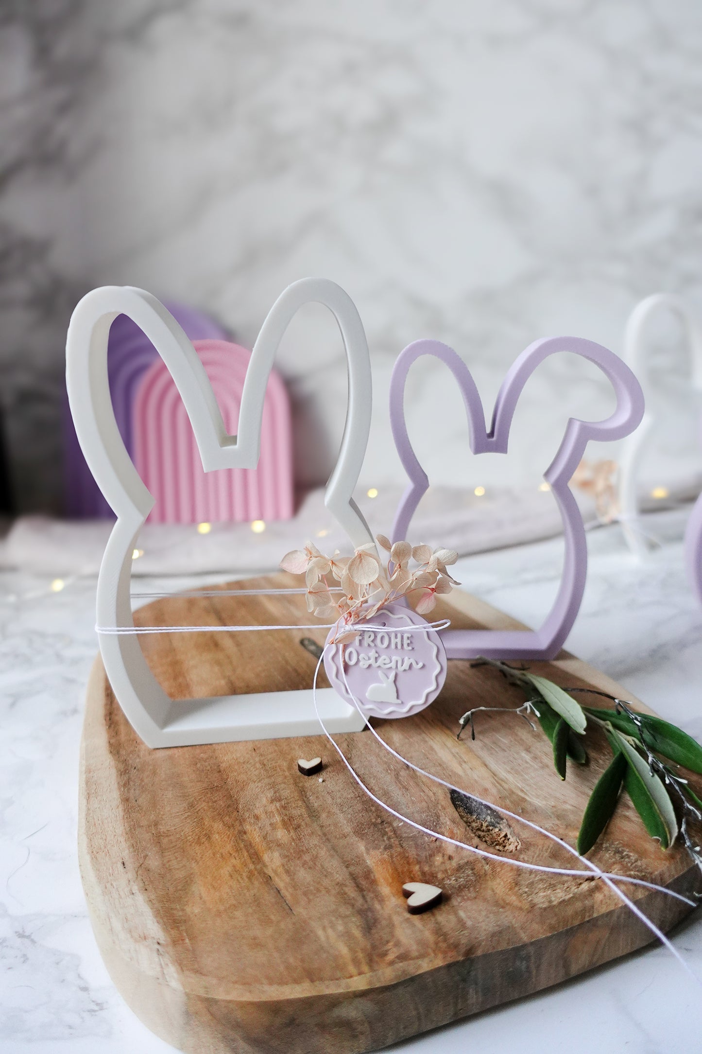 3D Druckdatei Osterhasen Set + Anhänger | STL & 3MF