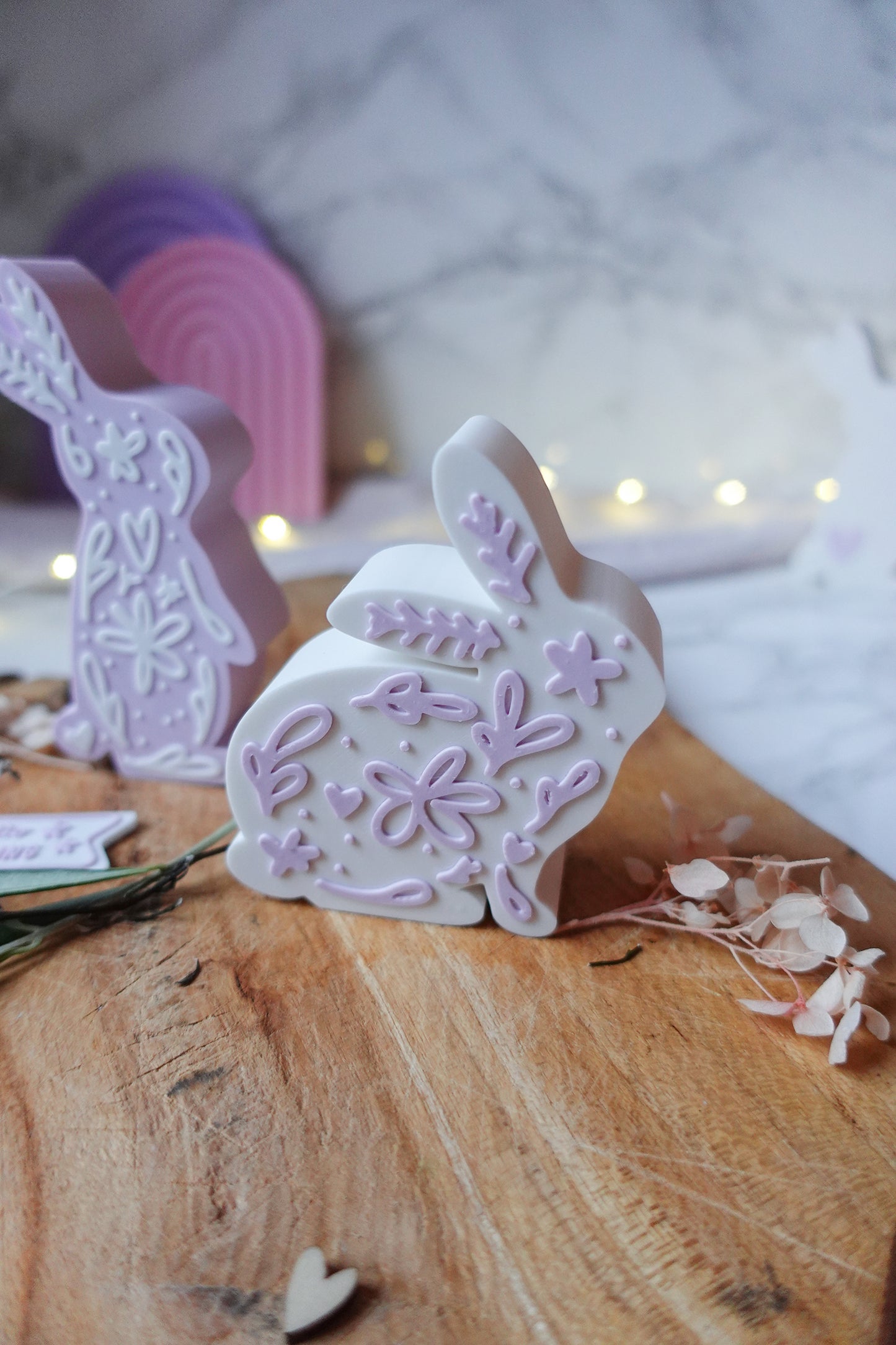 3D Druckdatei Hasenfiguren filigranes Muster – Osterdeko & Frühlingsdeko – STL & 3MF inkl. gratis „Hallo Frühling“ Anhänger (Kopie)