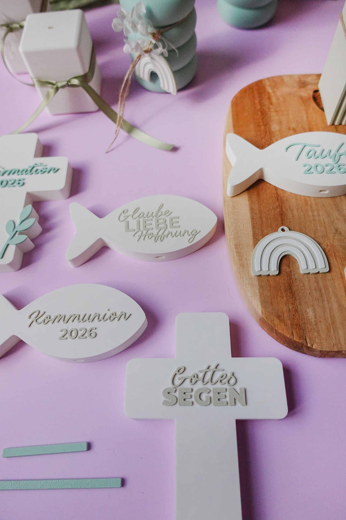 XL Kommunion Deko 2026 | 3D Druck Datei Stecksystem für Taufe & Konfirmation | DIY Geschenk & Tischdeko