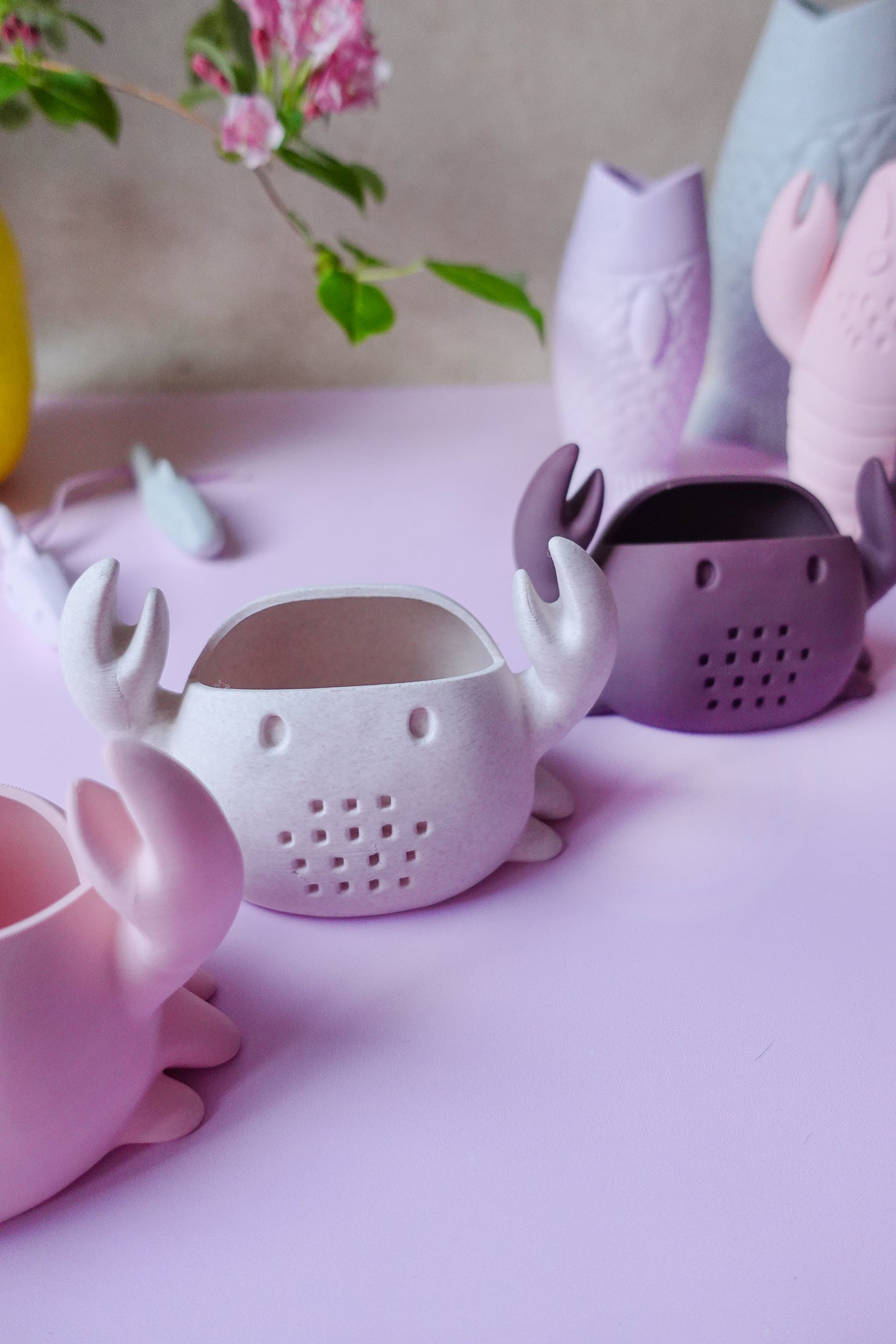 Glowvybe Krabbenvase – Moderne 3D Druck Vase als STL & 3MF Datei