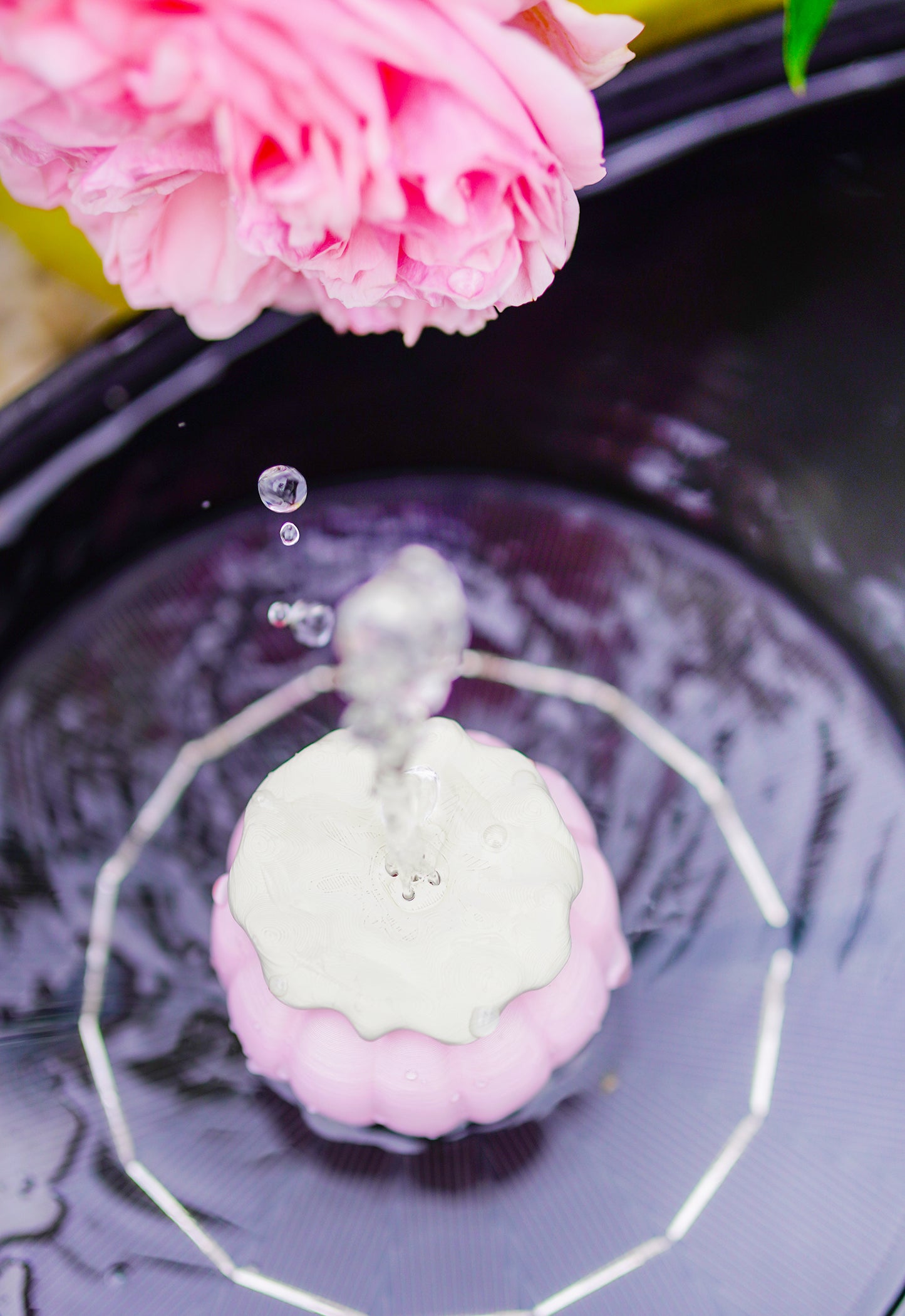 Mohn Solarbrunnen Aufsatz STL | Mohnkapsel Brunnen Deko | 3D Druck Datei für Solarbrunnen