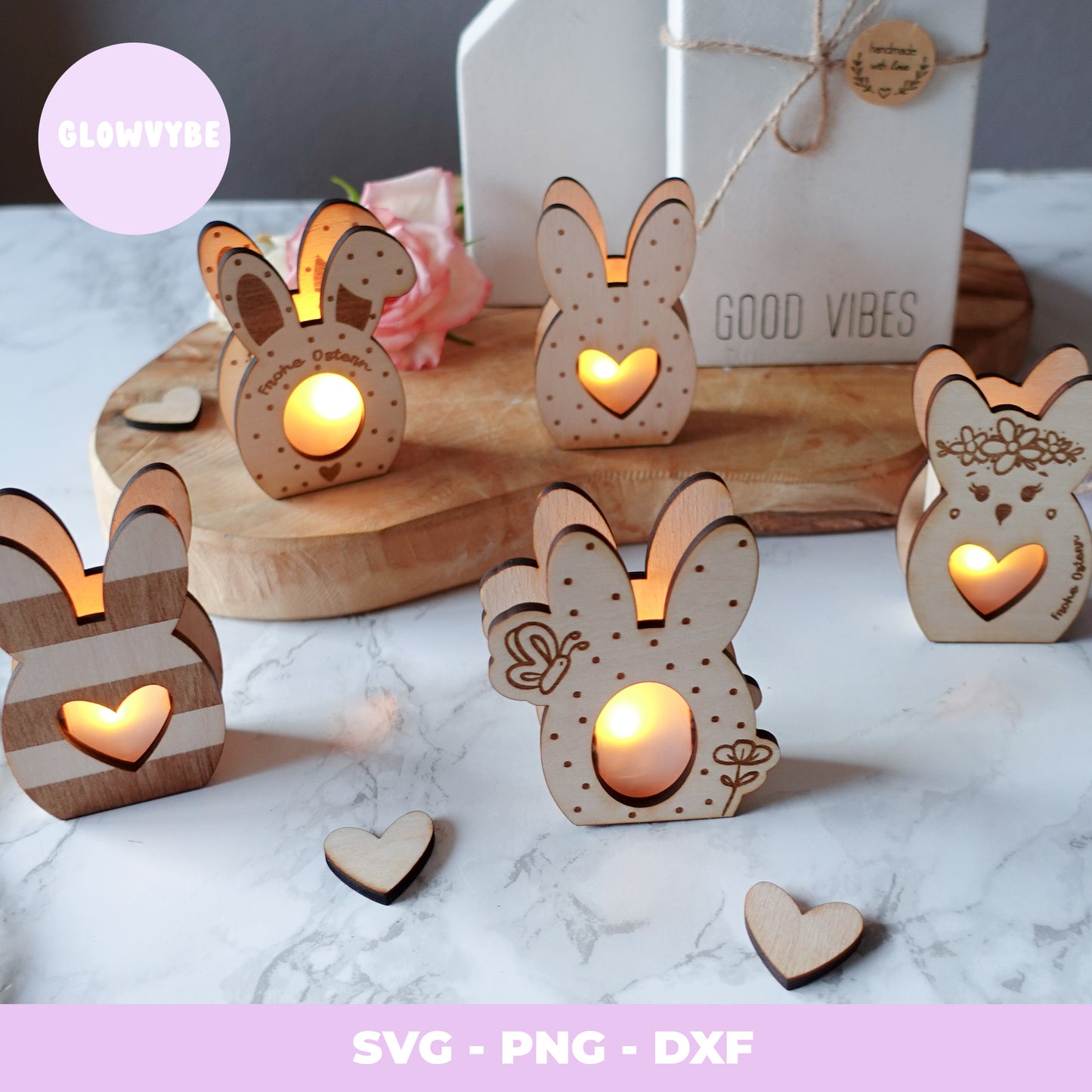 Laserdatei Ostern Hase Lampe
