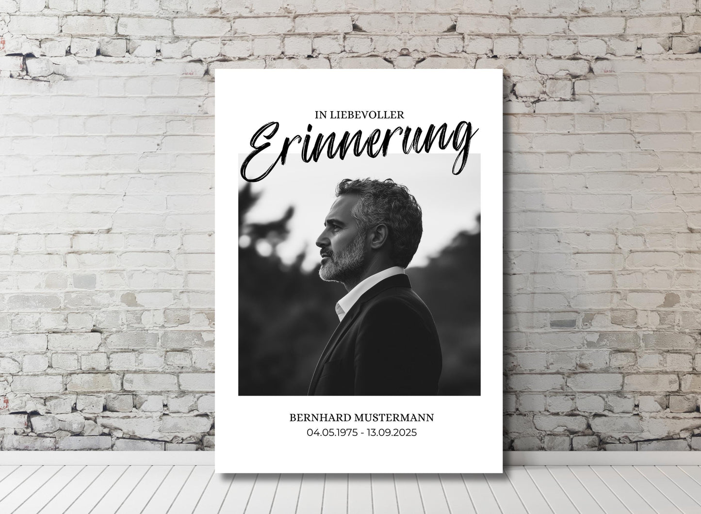 Beerdigung Willkommensschild Canva Vorlage