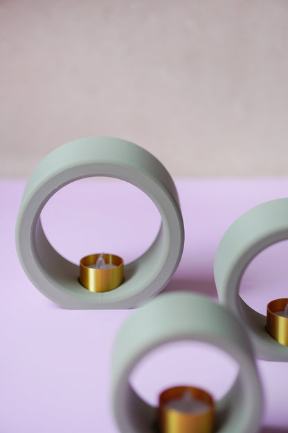 NYVA Halo – Minimalistischer Kerzenring Windlicht für LED-Teelichter | STL & 3MF Datei für den 3D-Druck