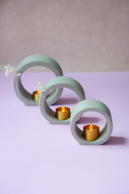 NYVA Halo – Minimalistischer Kerzenring Windlicht für LED-Teelichter | STL & 3MF Datei für den 3D-Druck