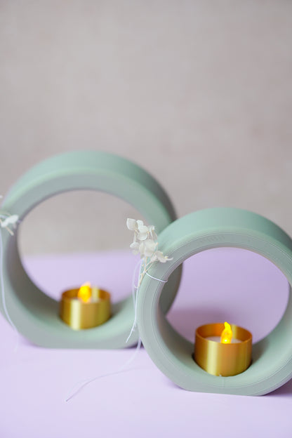 NYVA Halo – Minimalistischer Kerzenring Windlicht für LED-Teelichter | STL & 3MF Datei für den 3D-Druck