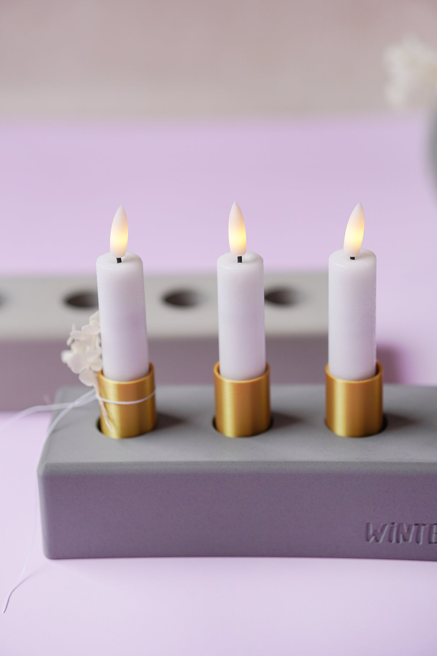 NYVA Line – Minimalistischer Adventskranz & Kerzenhalter | STL & 3MF Datei für den 3D-Druck