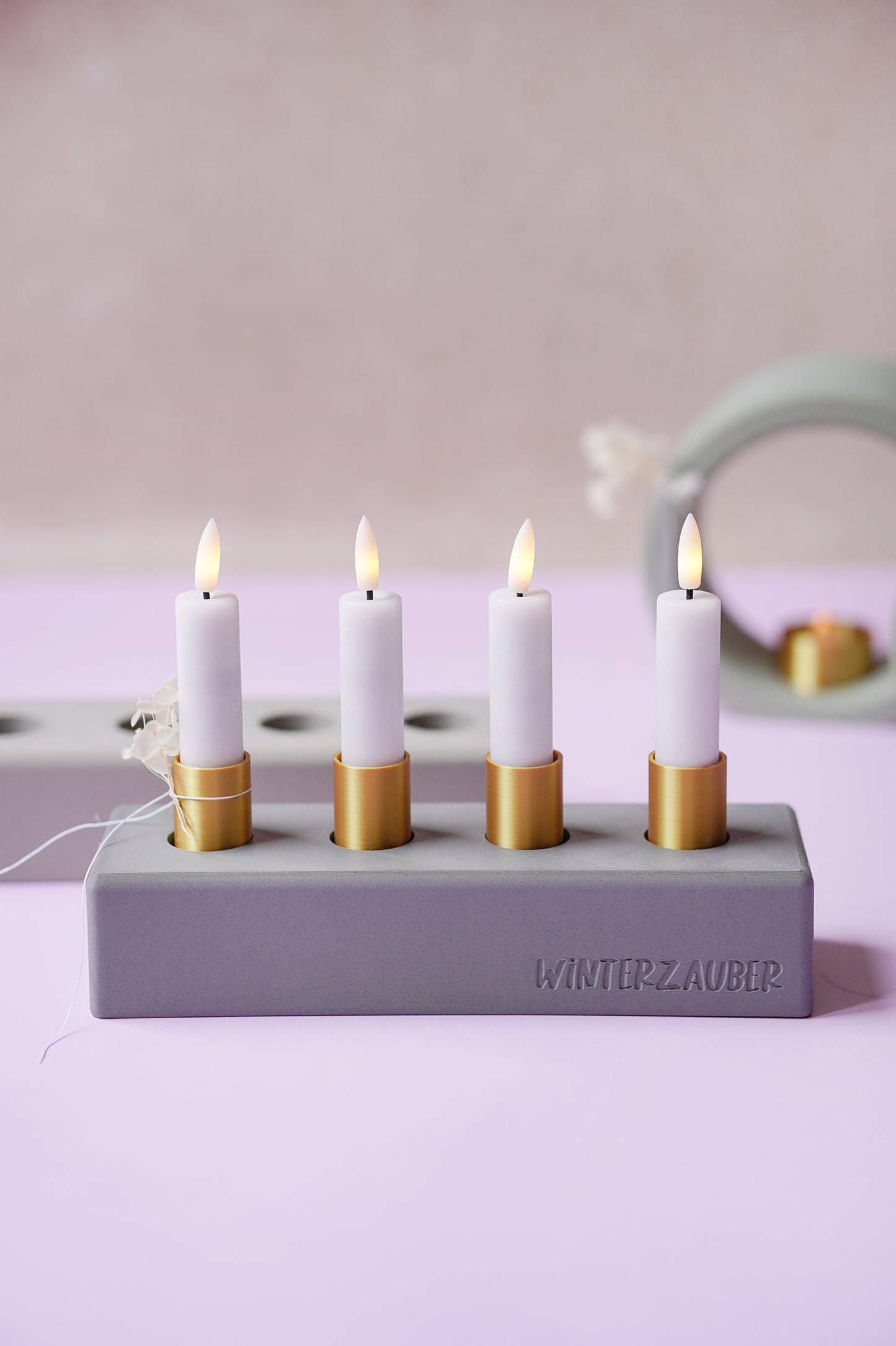 NYVA Line – Minimalistischer Adventskranz & Kerzenhalter | STL & 3MF Datei für den 3D-Druck