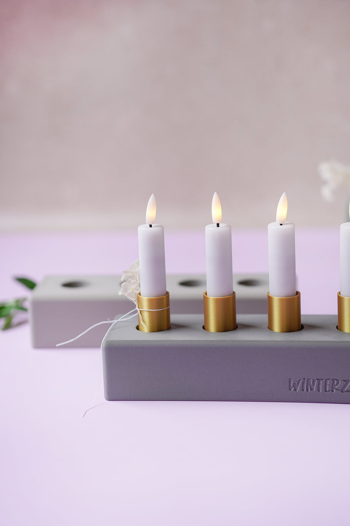 NYVA Line – Minimalistischer Adventskranz & Kerzenhalter | STL & 3MF Datei für den 3D-Druck