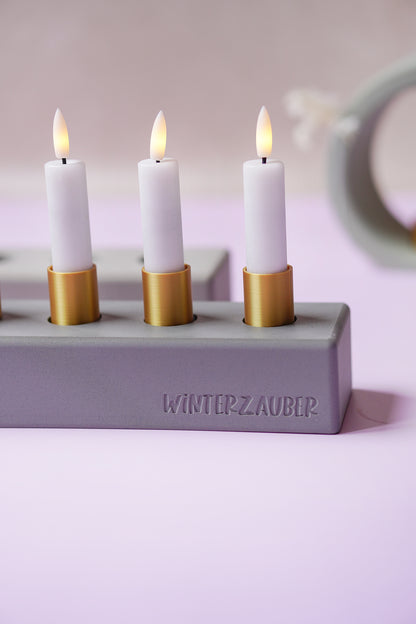 NYVA Line – Minimalistischer Adventskranz & Kerzenhalter | STL & 3MF Datei für den 3D-Druck