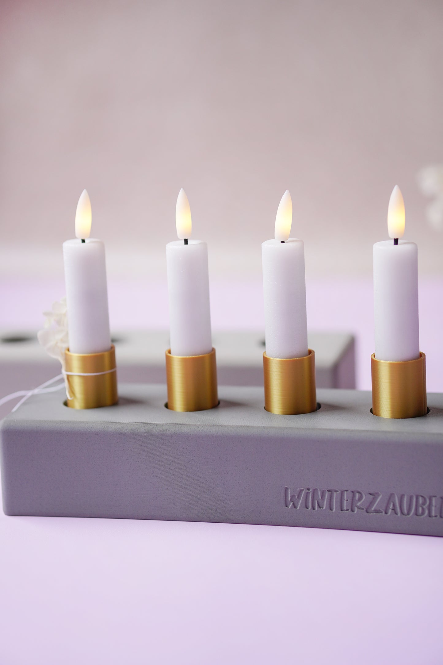 NYVA Line – Minimalistischer Adventskranz & Kerzenhalter | STL & 3MF Datei für den 3D-Druck