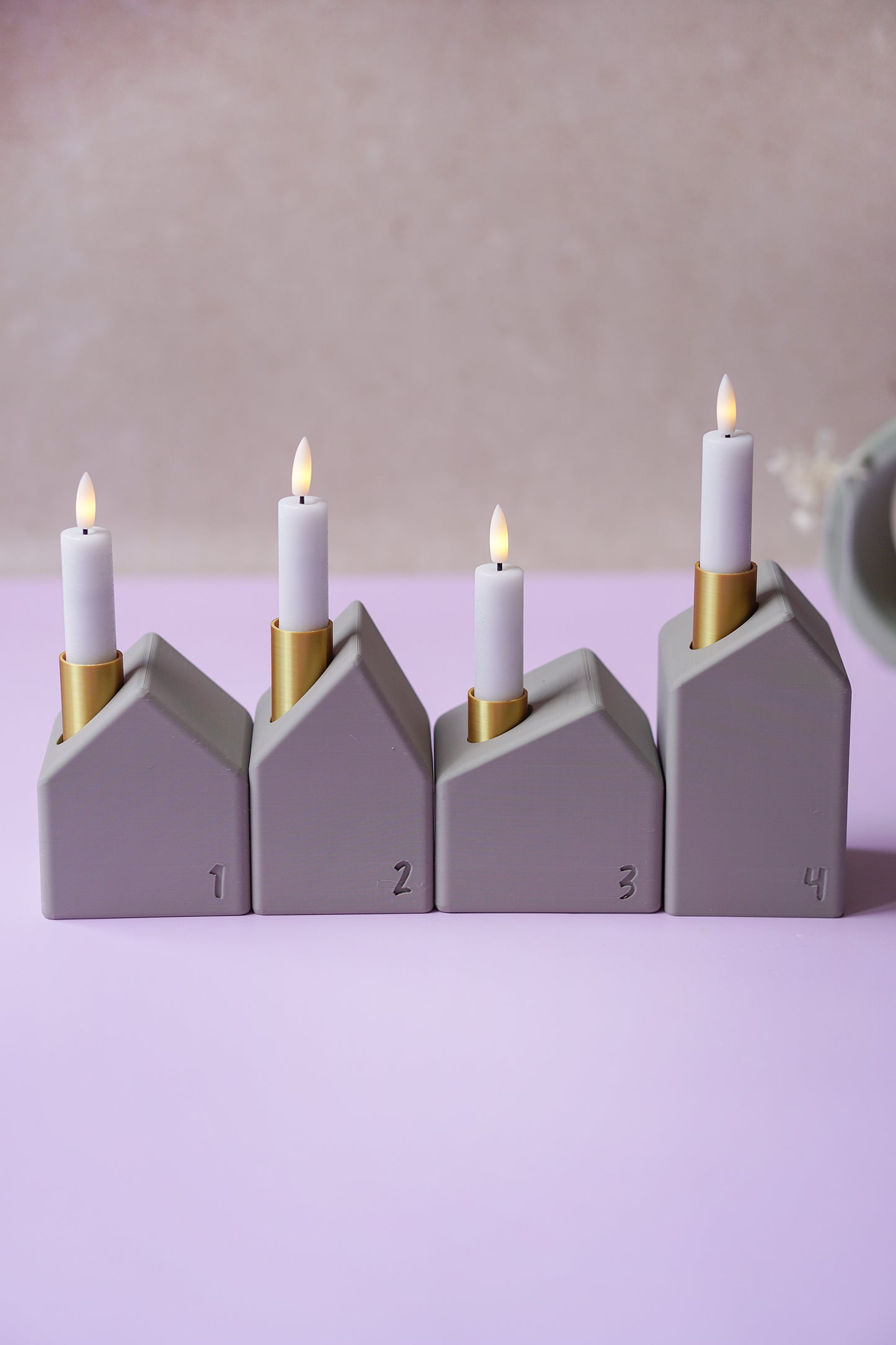 NYVA Haven – Minimalistischer Adventskranz in Hausform | STL & 3MF Datei für den 3D-Druck