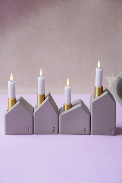 NYVA Haven – Minimalistischer Adventskranz in Hausform | STL & 3MF Datei für den 3D-Druck