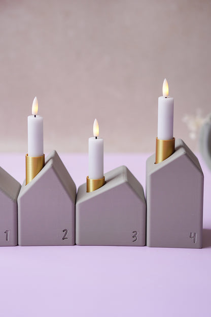 NYVA Haven – Minimalistischer Adventskranz in Hausform | STL & 3MF Datei für den 3D-Druck
