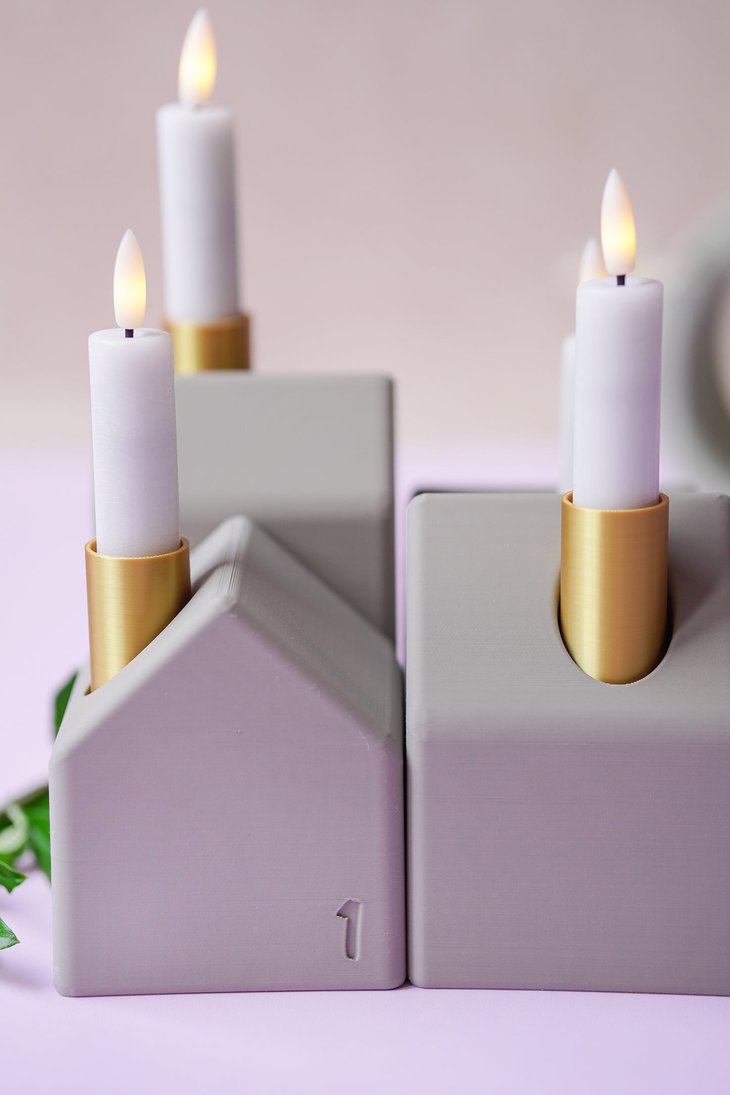 NYVA Haven – Minimalistischer Adventskranz in Hausform | STL & 3MF Datei für den 3D-Druck