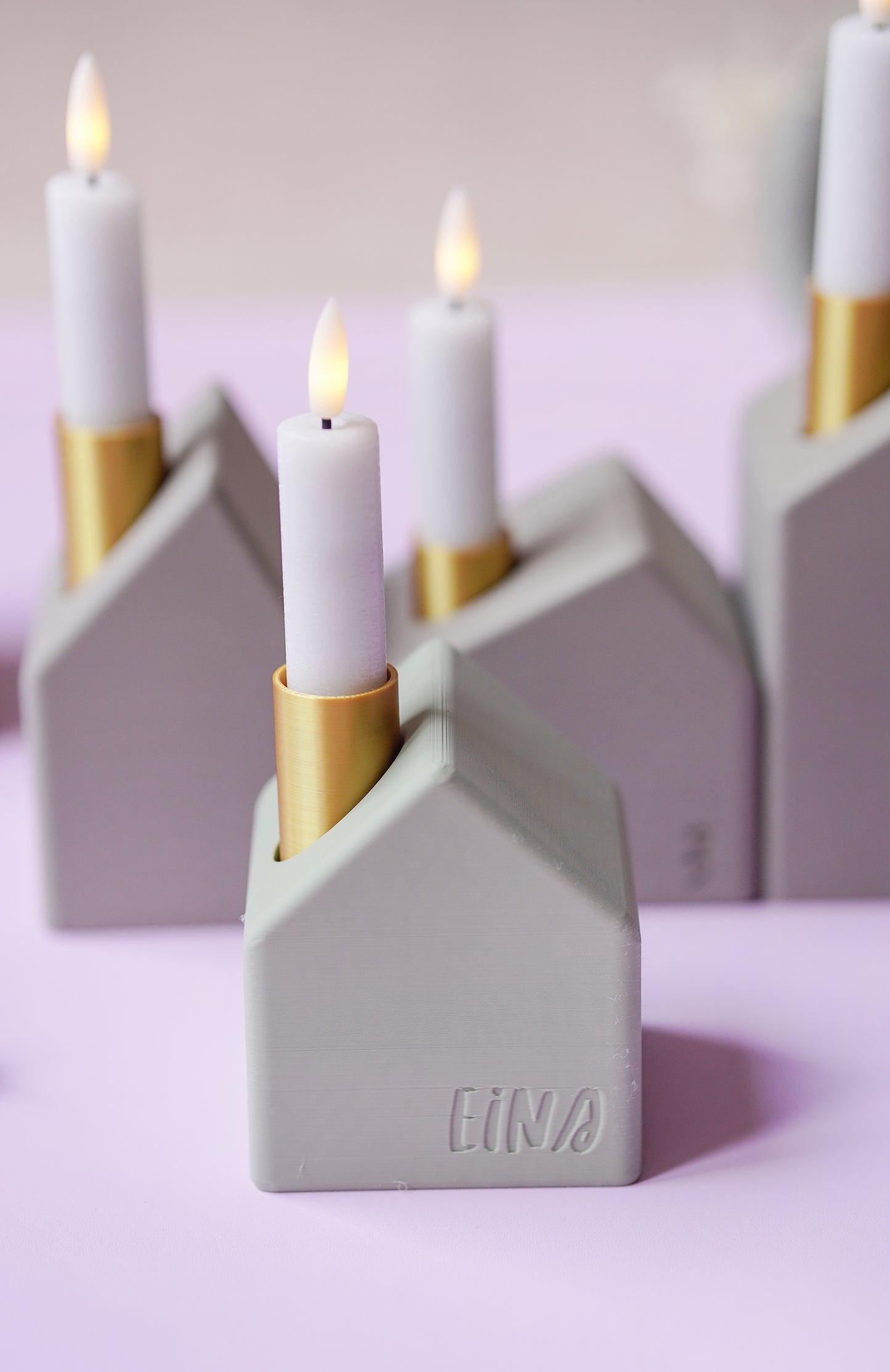 NYVA Haven – Minimalistischer Adventskranz in Hausform | STL & 3MF Datei für den 3D-Druck