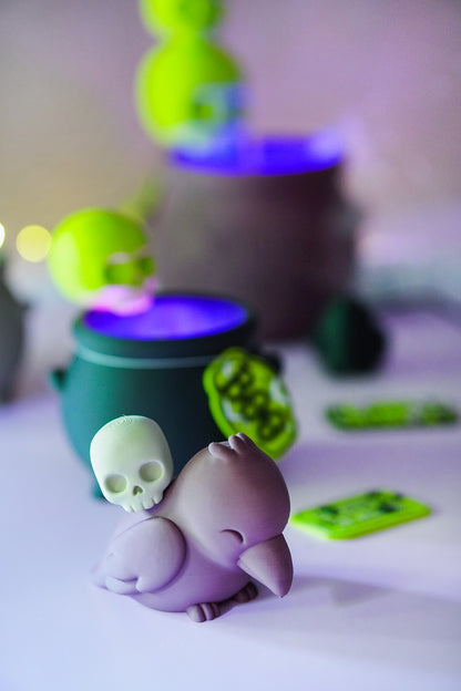 Morva Hexenkessel – Modulares Halloween Deko-Set | STL & 3MF für Vernebler, Windlicht & Schale