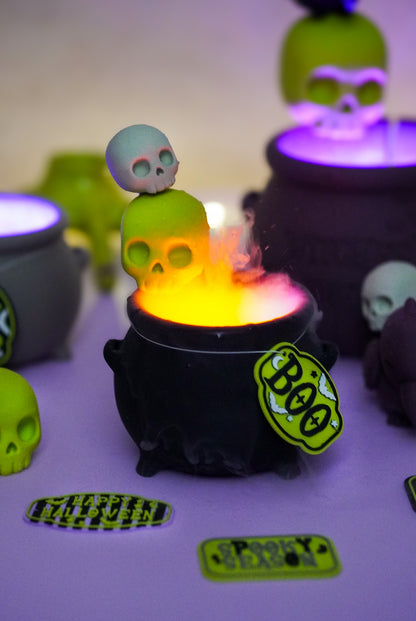 Morva Hexenkessel – Modulares Halloween Deko-Set | STL & 3MF für Vernebler, Windlicht & Schale