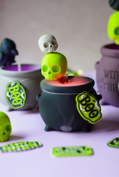 Morva Hexenkessel – Modulares Halloween Deko-Set | STL & 3MF für Vernebler, Windlicht & Schale