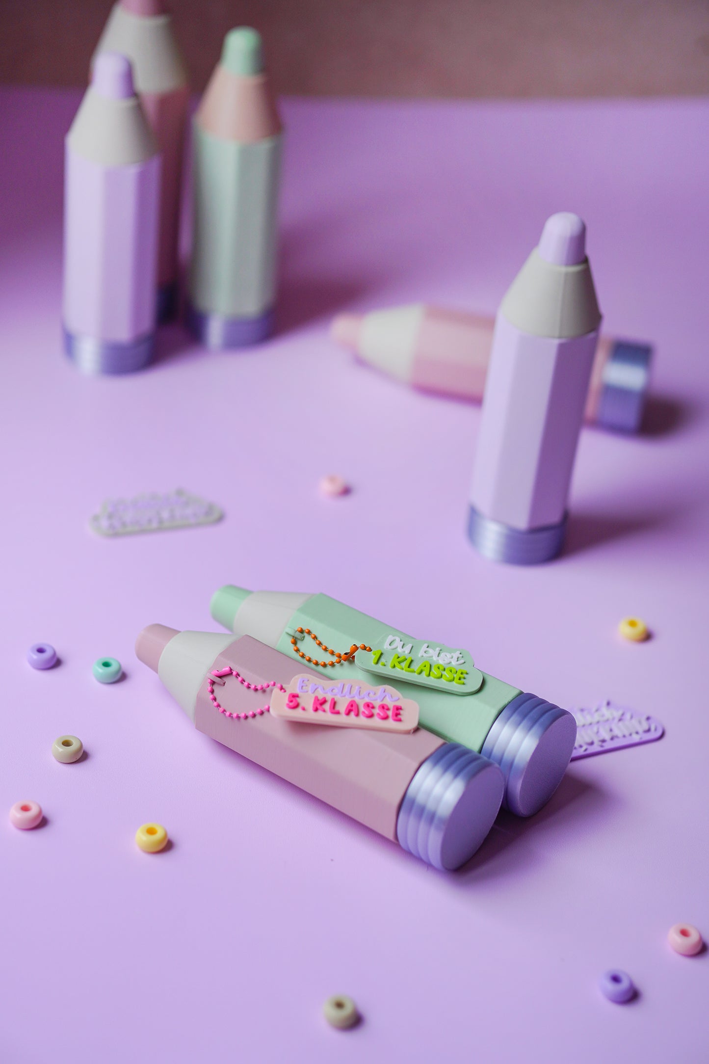 Stift TOVI Geschenk Einschulung für Smarties & Geldgeschenke | STL & 3MF Datei | Wiederverwendbares Geheimversteck