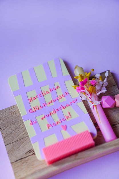 3D Glückwunschkarte mit Sockel (STL & 3MF) – Moderne Grußkarte zum Selberdrucken
