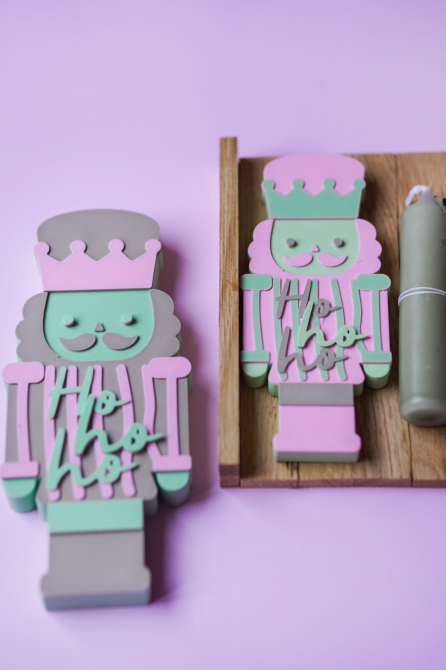 Moderner Nussknacker „Ho Ho Ho“ – 3D Druckdatei (STL & 3MF) | Weihnachtliche Deko zum Selberdrucken
