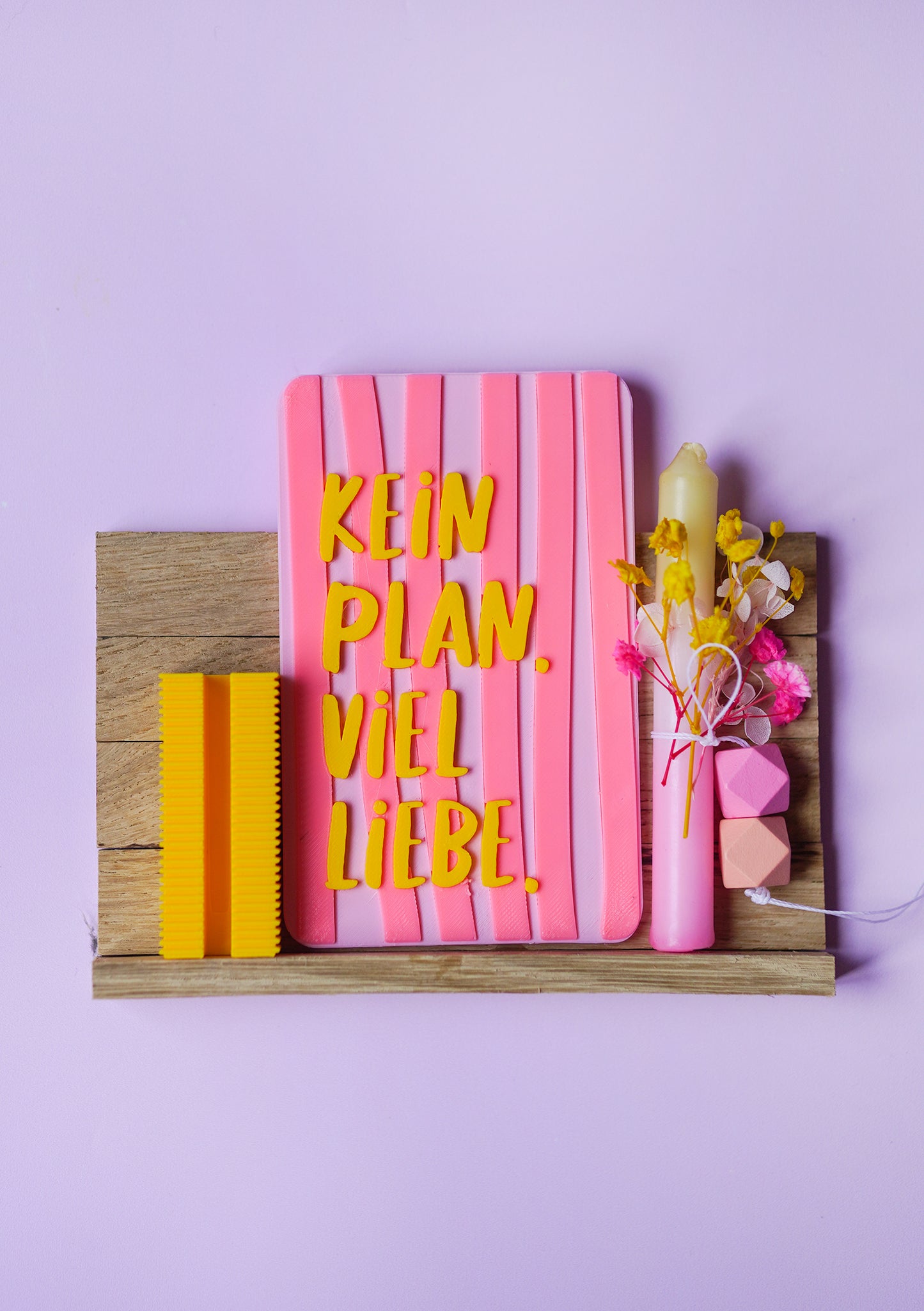 Kein Plan. Viel Liebe – 3D Druck Datei STL | Geschenkidee zum ausdrucken