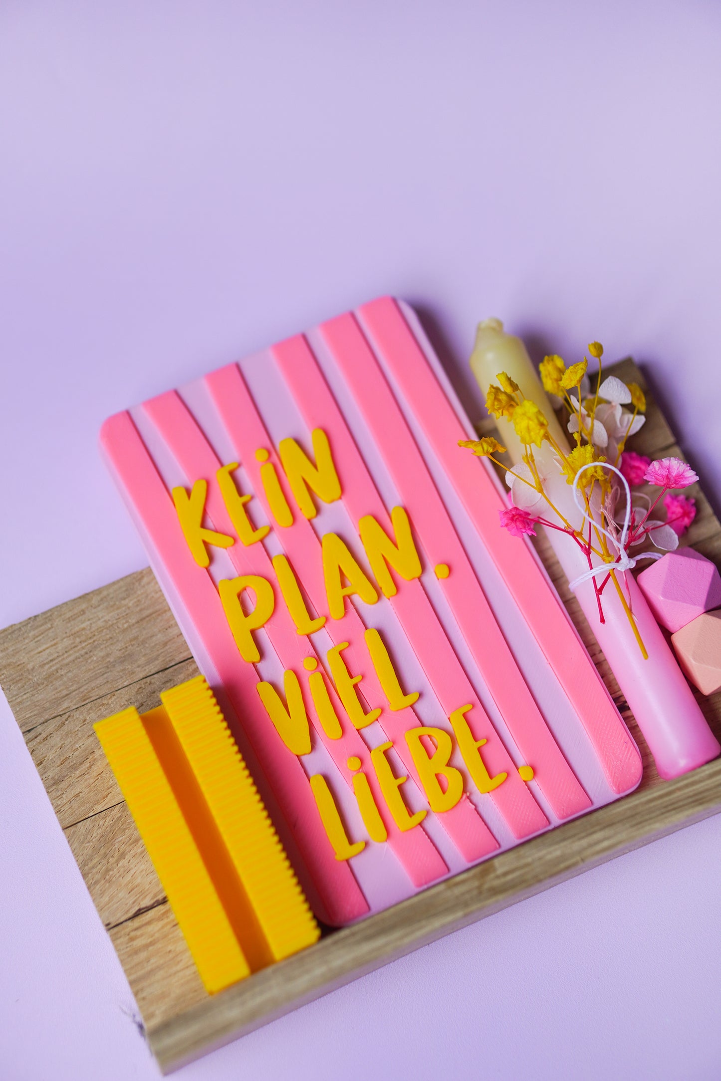 Kein Plan. Viel Liebe – 3D Druck Datei STL | Geschenkidee zum ausdrucken