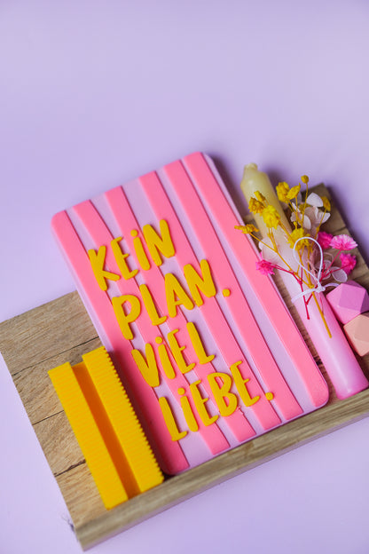 Kein Plan. Viel Liebe – 3D Druck Datei STL | Geschenkidee zum ausdrucken