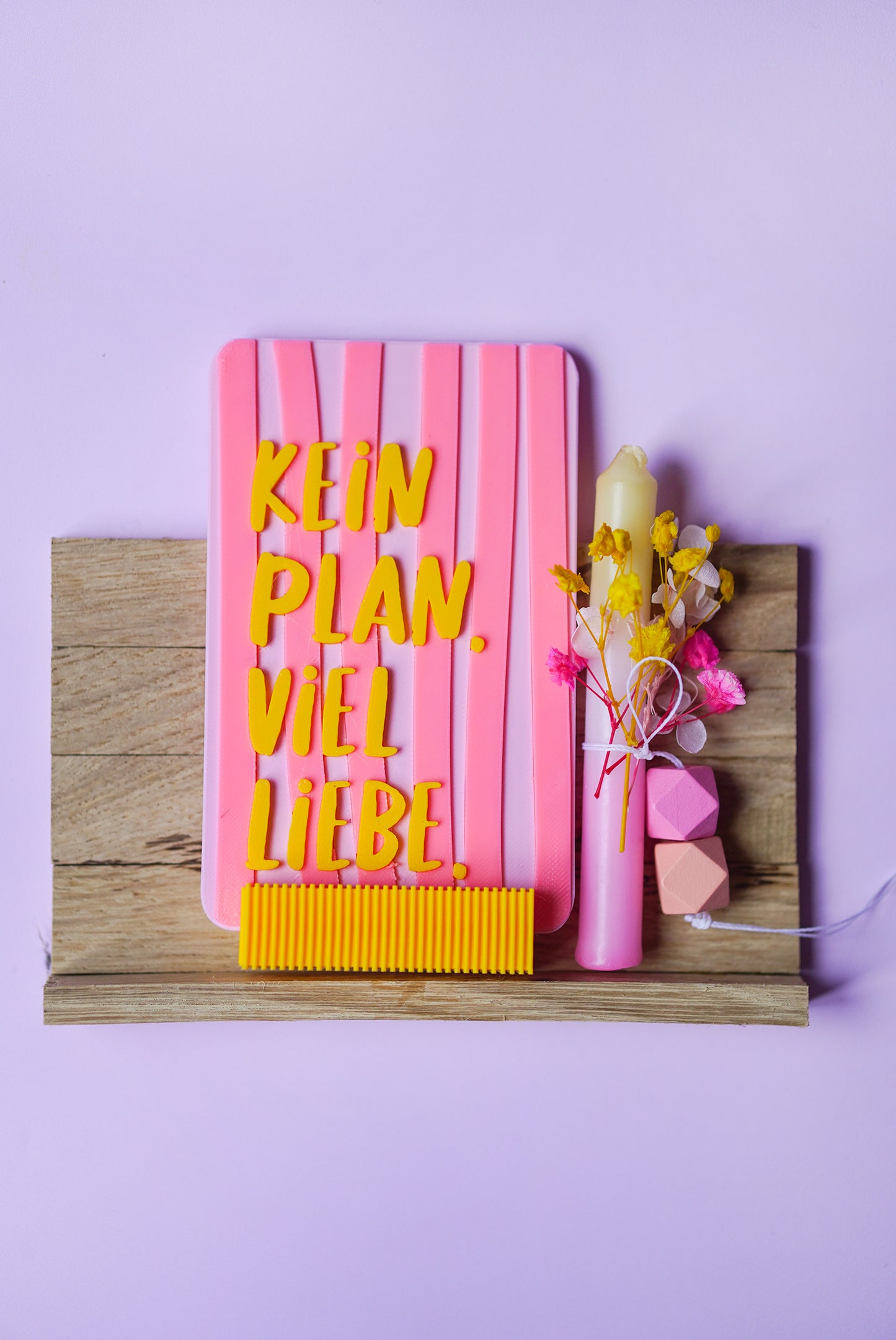 Kein Plan. Viel Liebe – 3D Druck Datei STL | Geschenkidee zum ausdrucken