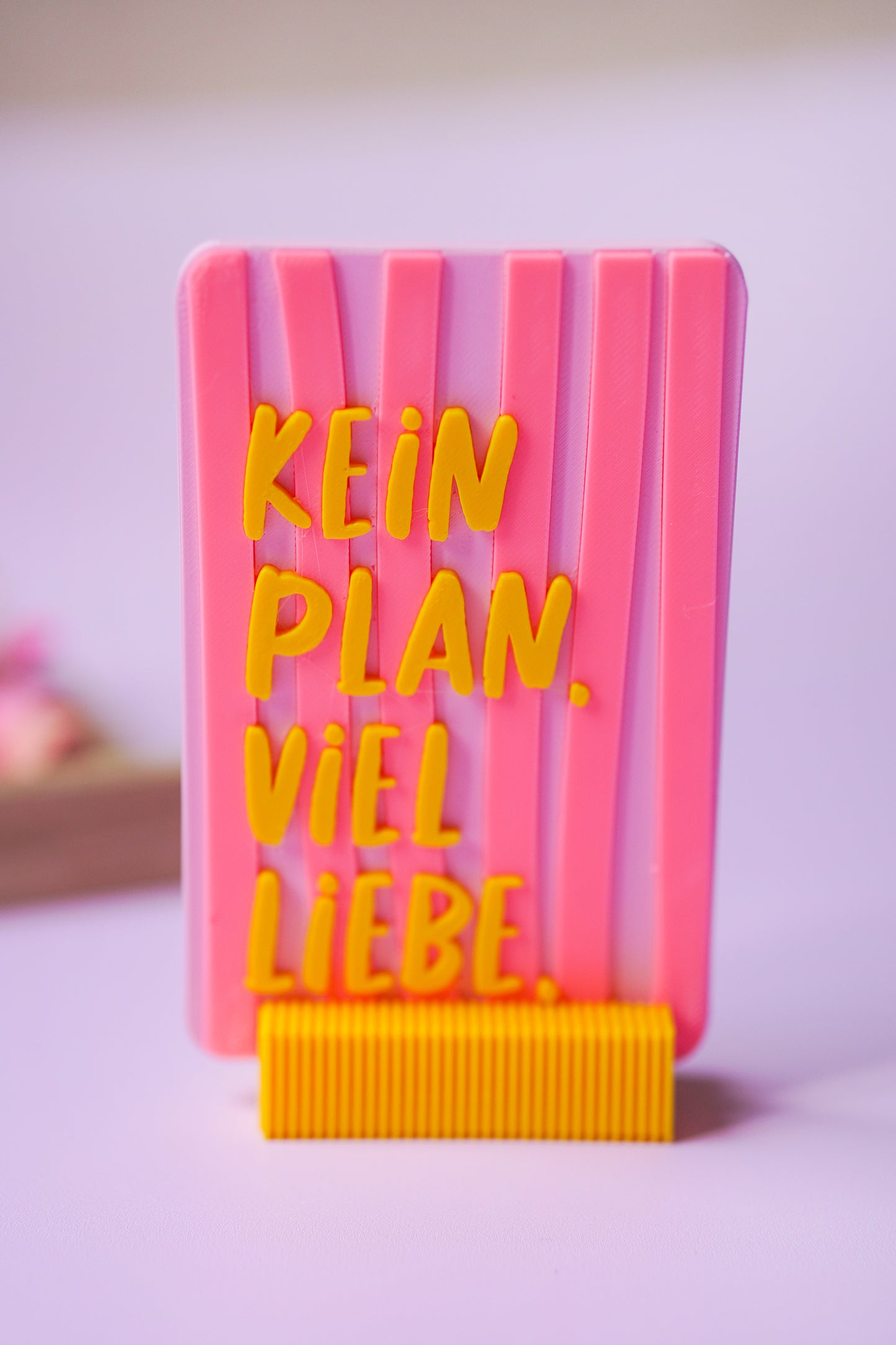 Kein Plan. Viel Liebe – 3D Druck Datei STL | Geschenkidee zum ausdrucken