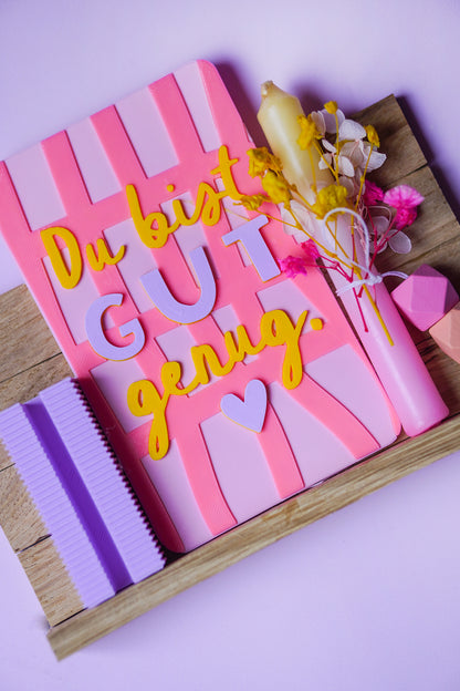 Glowcard „Du bist gut genug“ – STL & 3MF Datei für den 3D-Druck | Digitaler Download