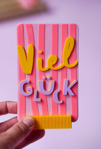 Viel Glück Glowcard – 3D Druckdatei für deinen besonderen Glücksbringer