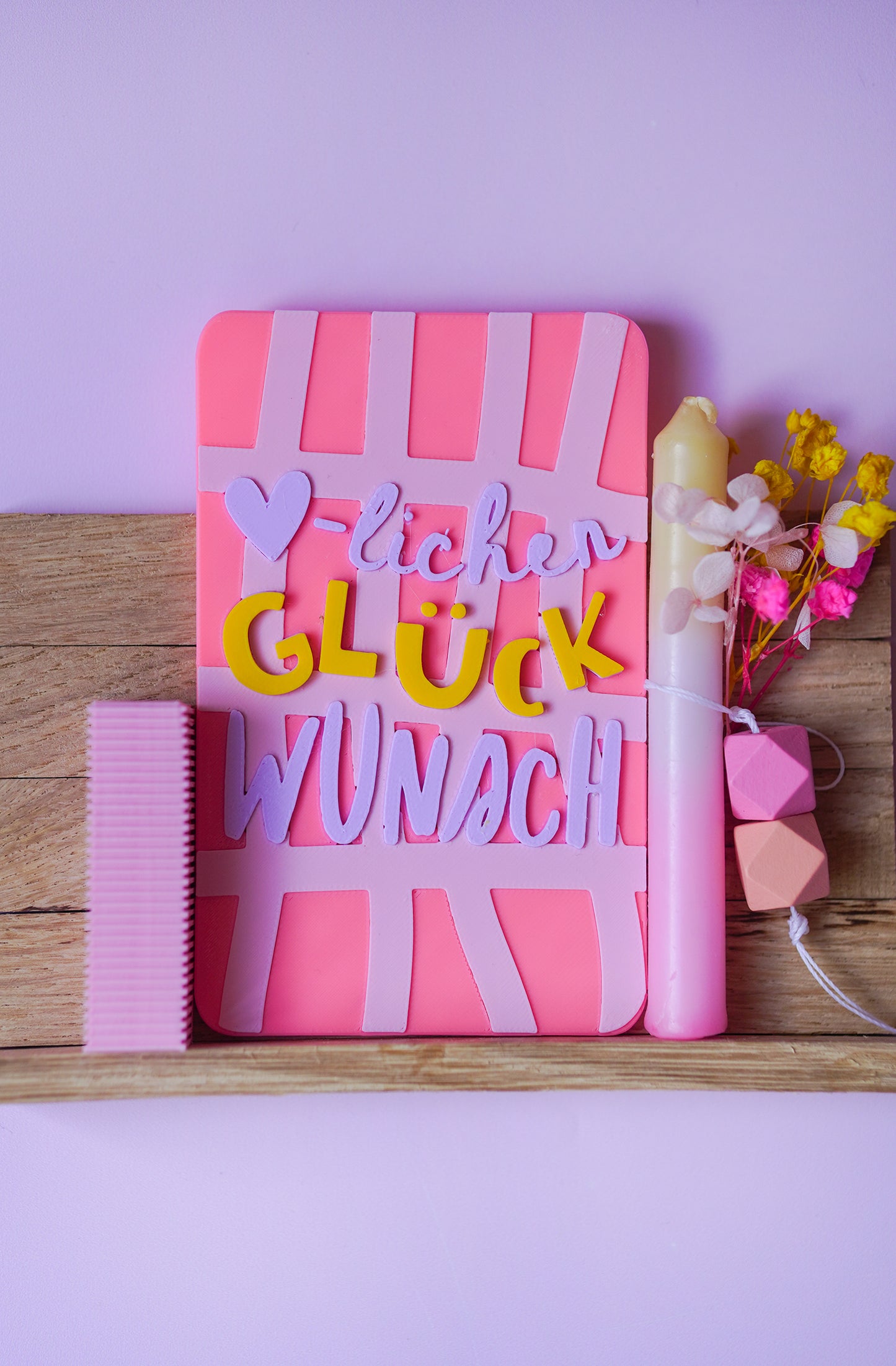 Herzlichen Glückwunsch Glowcard – 3D Druckdatei für besondere Glückwünsche