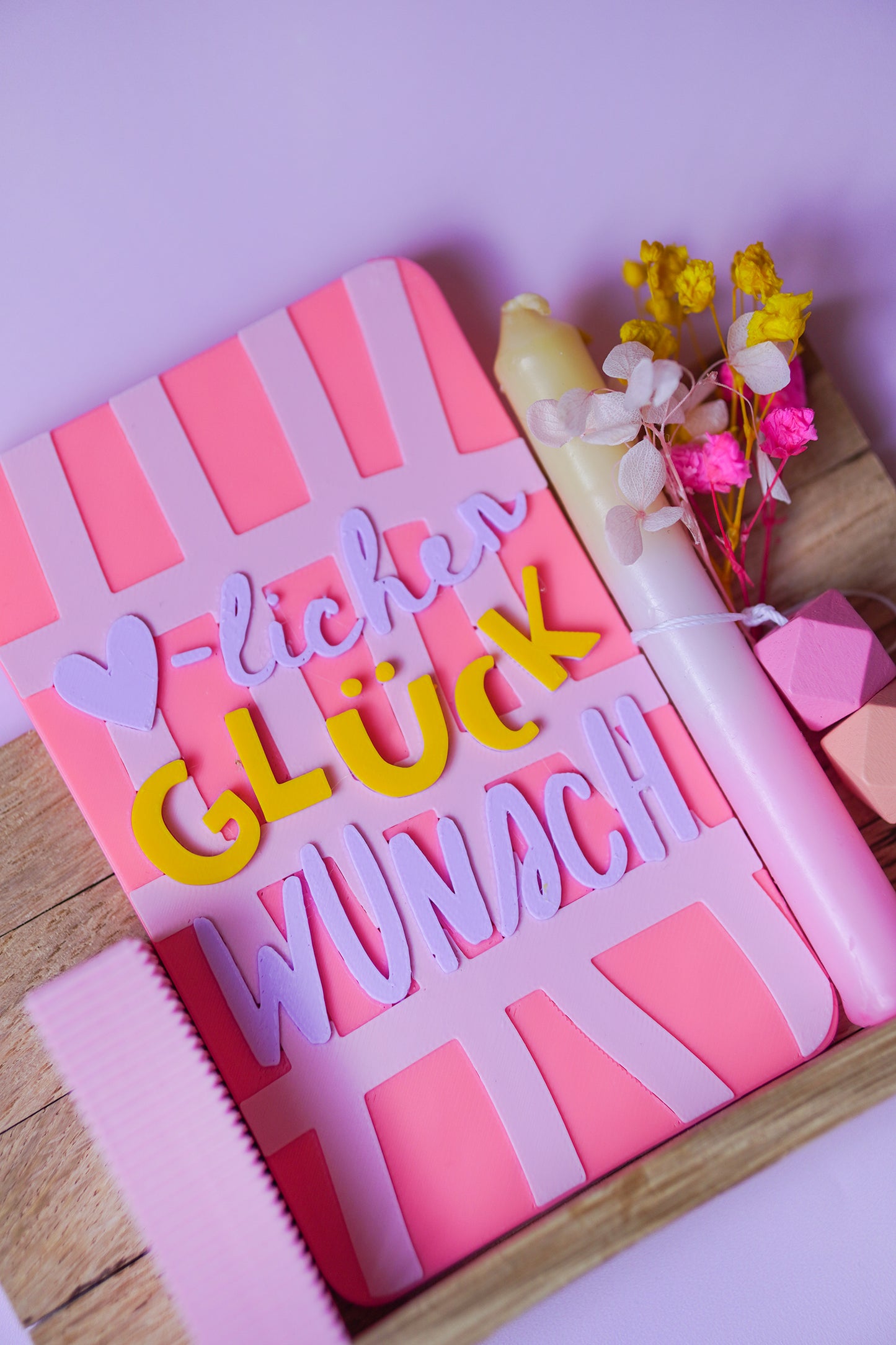 Herzlichen Glückwunsch Glowcard – 3D Druckdatei für besondere Glückwünsche