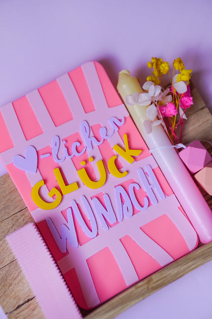 Herzlichen Glückwunsch Glowcard – 3D Druckdatei für besondere Glückwünsche