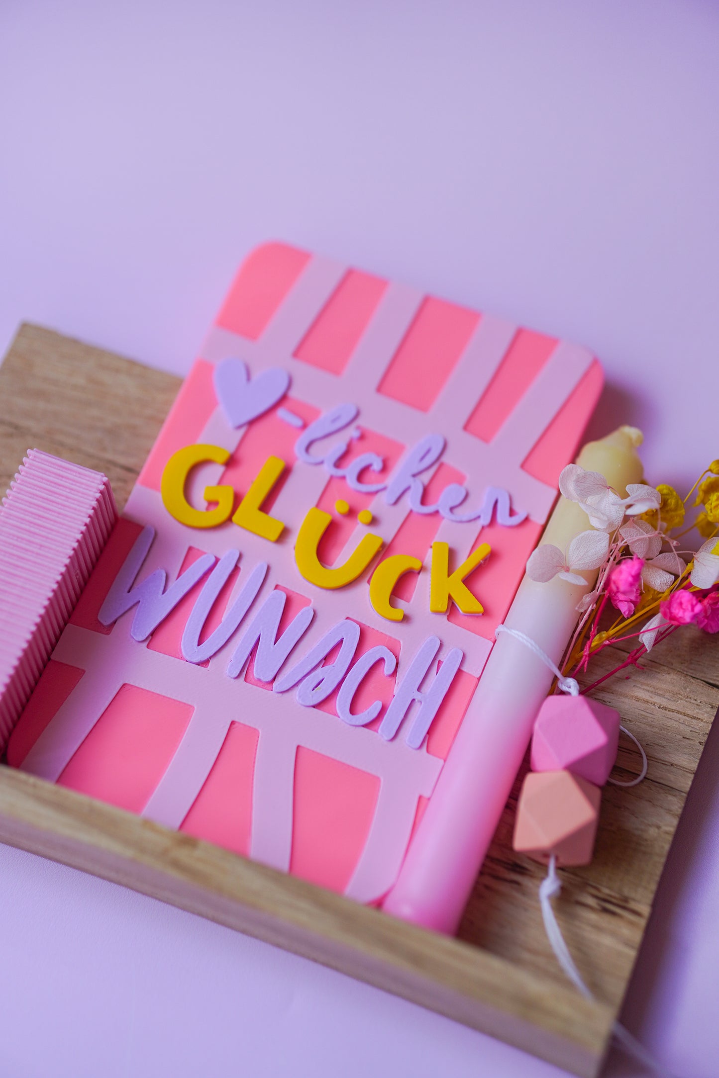 Herzlichen Glückwunsch Glowcard – 3D Druckdatei für besondere Glückwünsche