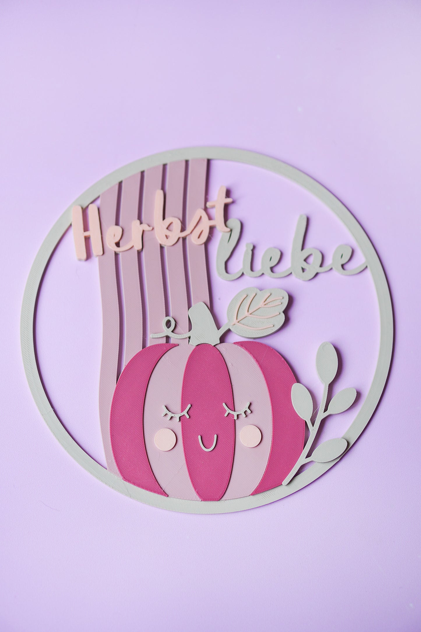 Herbstliebe Loop – moderne Herbstdeko als 3D-Druckdatei 3MF & STL Kranz