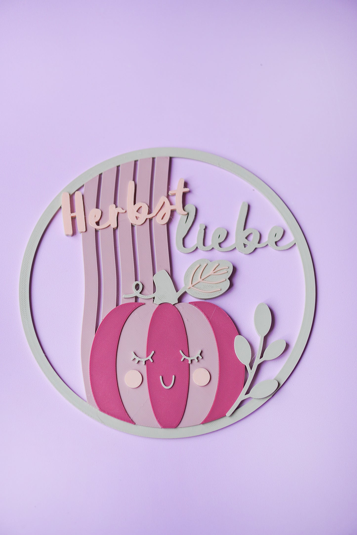 Herbstliebe Loop – moderne Herbstdeko als 3D-Druckdatei 3MF & STL Kranz