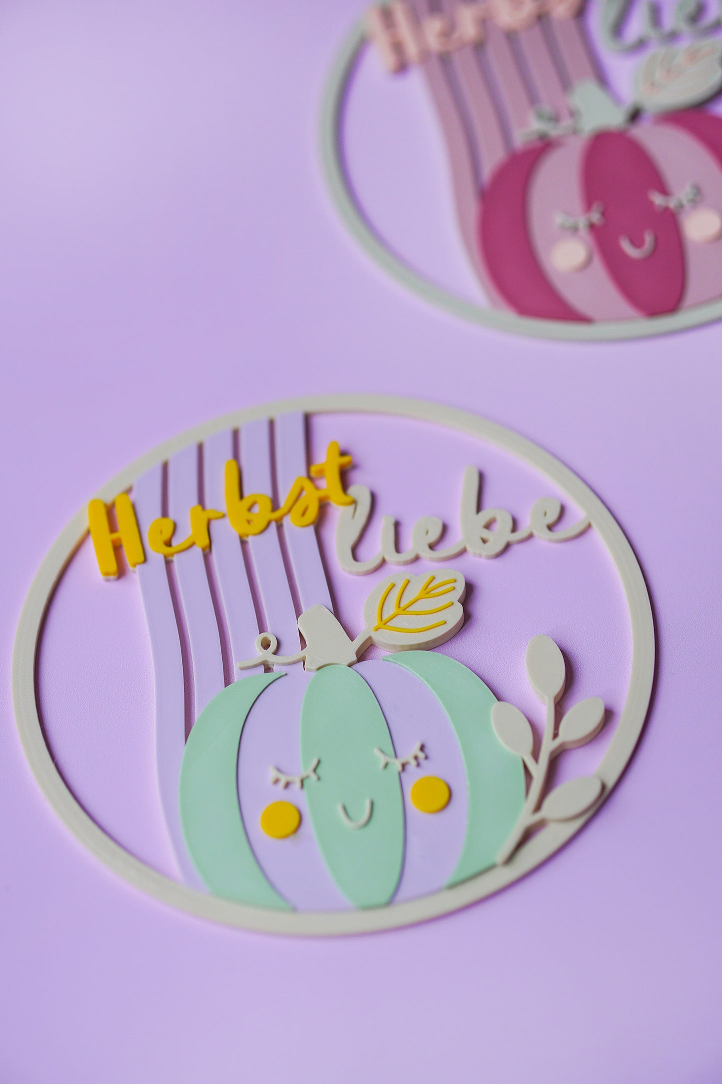 Herbstliebe Loop – moderne Herbstdeko als 3D-Druckdatei 3MF & STL Kranz