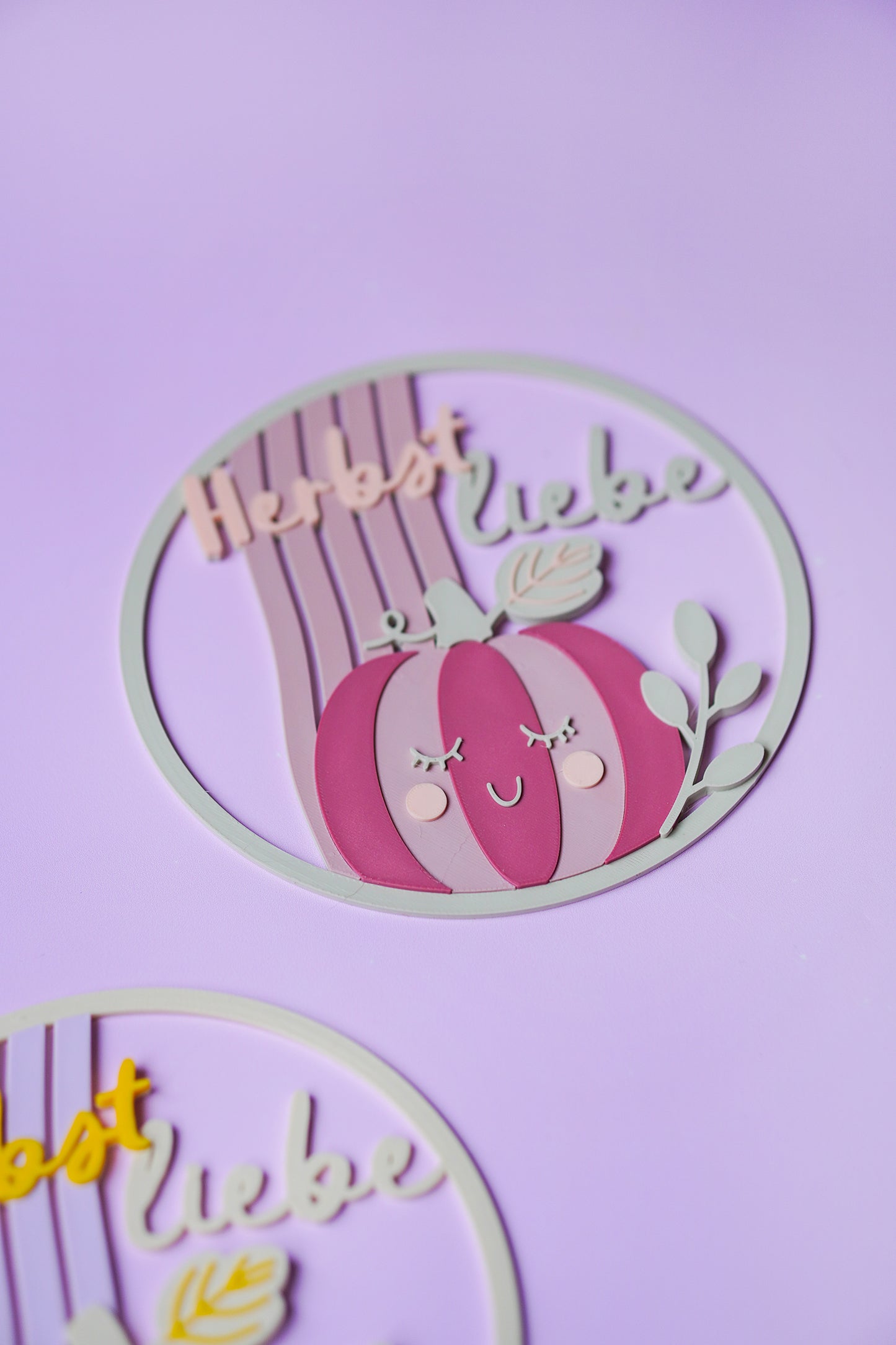Herbstliebe Loop – moderne Herbstdeko als 3D-Druckdatei 3MF & STL Kranz