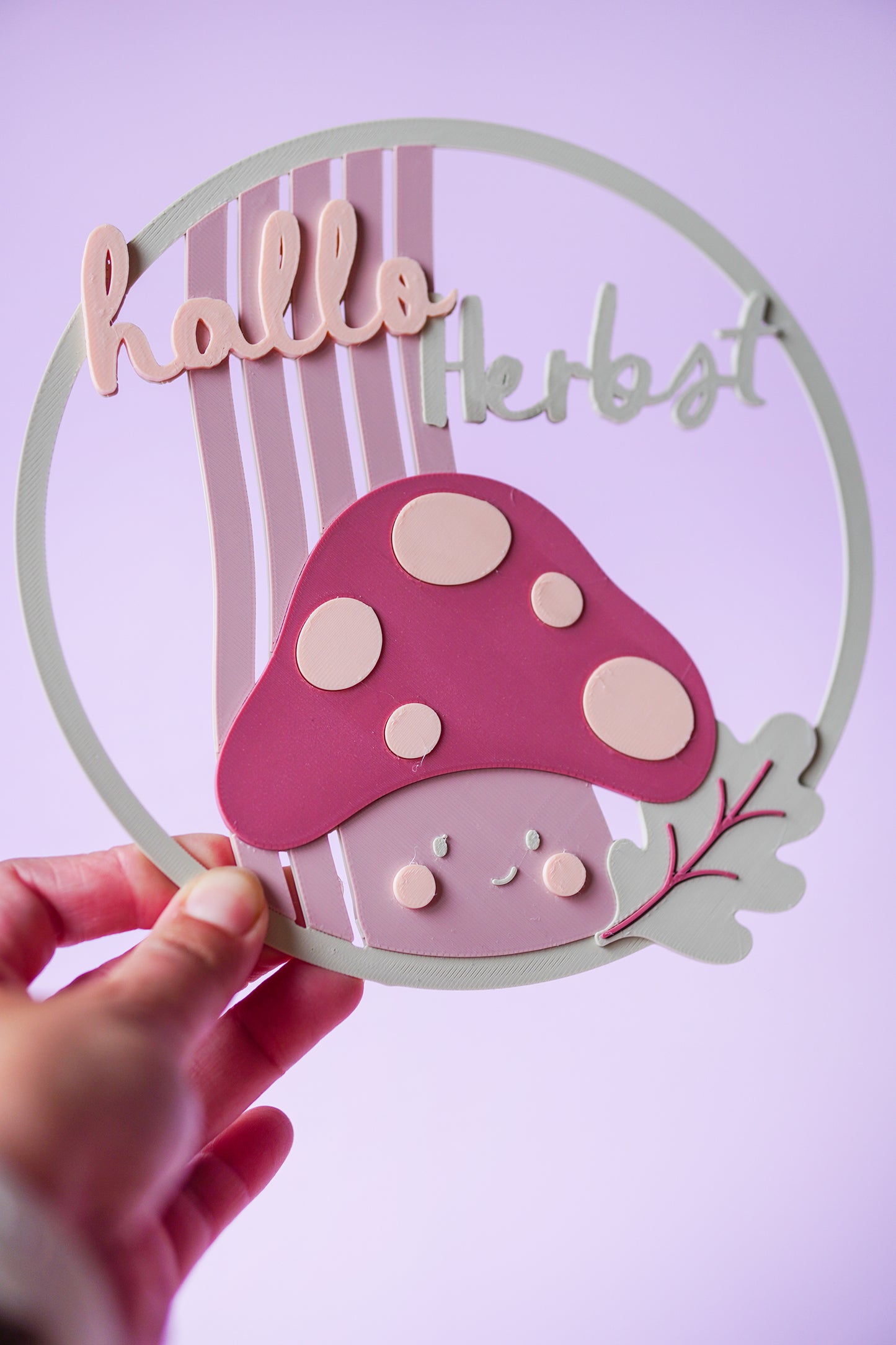 Hallo Herbst Loop – moderne Herbstdeko als 3D-Druckdatei 3MF & STL Kranz