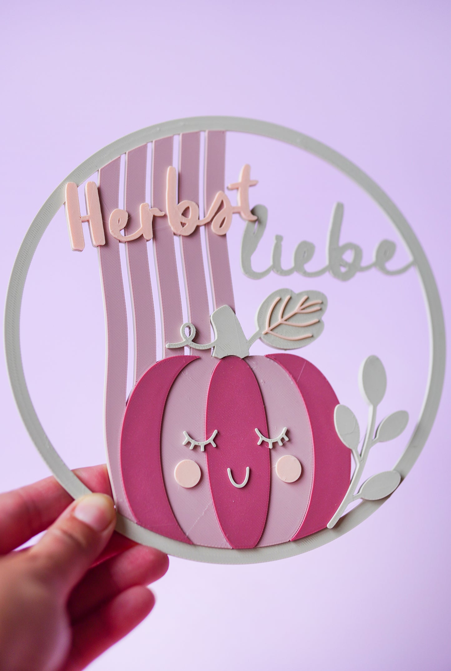 Herbstliebe Loop – moderne Herbstdeko als 3D-Druckdatei 3MF & STL Kranz