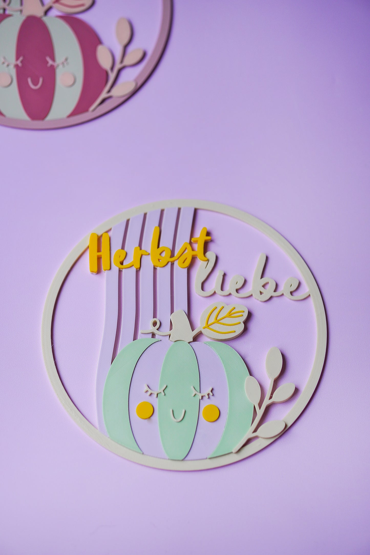 Herbstliebe Loop – moderne Herbstdeko als 3D-Druckdatei 3MF & STL Kranz