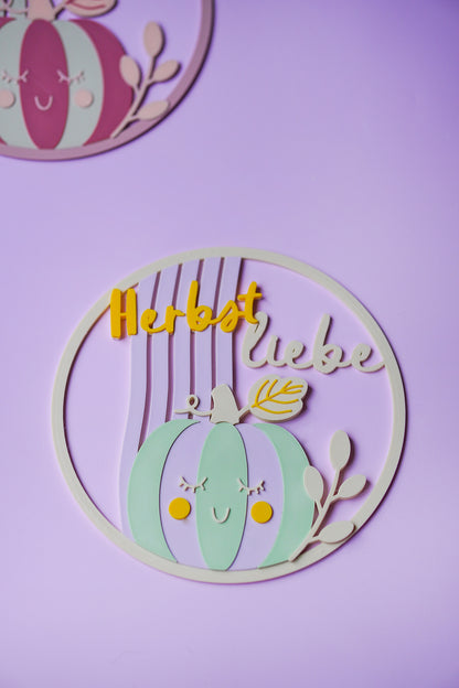 Herbstliebe Loop – moderne Herbstdeko als 3D-Druckdatei 3MF & STL Kranz