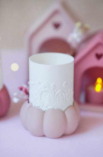 Elora Cottage Windlicht – 3D-Druckdatei mit Kürbissockel