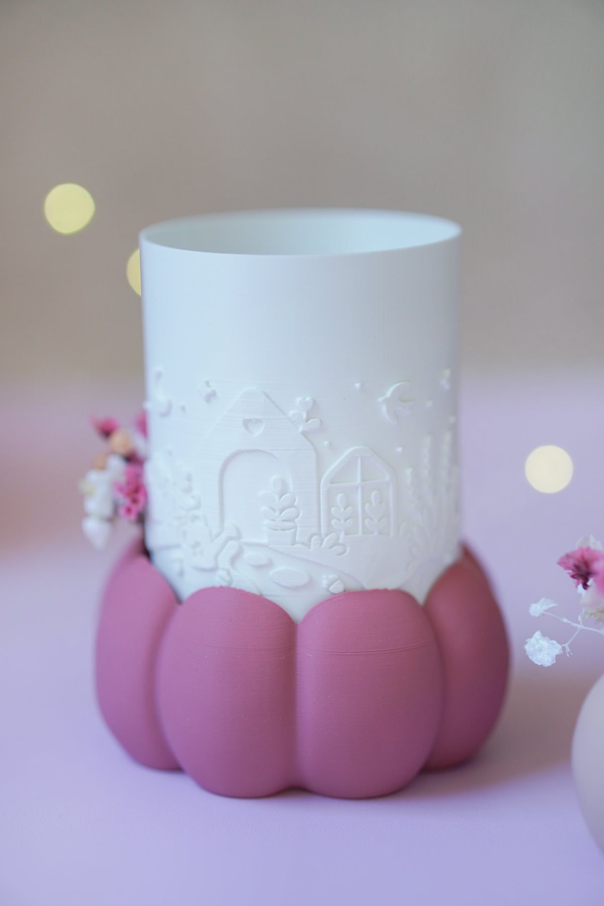 Elora Cottage Windlicht – 3D-Druckdatei mit Kürbissockel