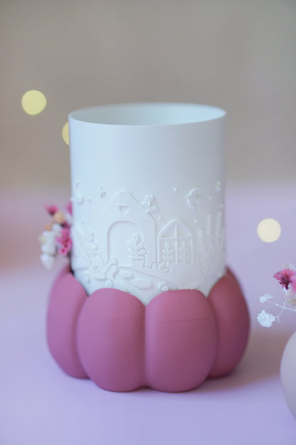 Elora Cottage Windlicht – 3D-Druckdatei mit Kürbissockel
